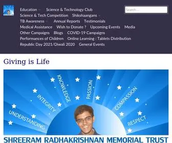 Shreeramradhakrishnanmemorialtrust.com(Shreeram Radhakrishnan Memorial Trust) Screenshot
