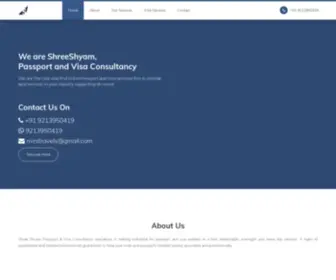 Shreeshyam.co.in(SHREE SHYAM PASSPORT CONSULTANCY) Screenshot