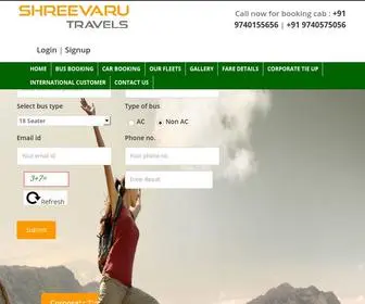 Shreevarutravels.com(Bus & Car Booking) Screenshot