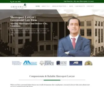 Shreveportlawyer.com(Greenwald Law Firm) Screenshot