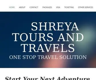 Shreyatoursandtravels.com(Shreya Tours and Travels) Screenshot