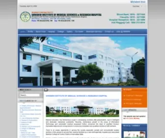 Shridevimedical.org(SHRIDEVI INSTITUTE OF MEDICAL SCIENCES & RESEARCH HOSPITAL) Screenshot