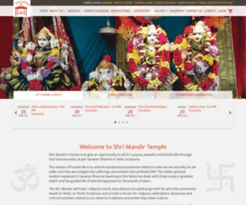 Shrimandirsandiego.org(Shri Mandir San Diego) Screenshot