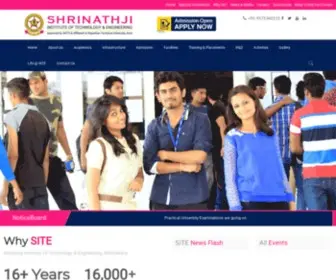 ShrinathJiinstitute.com(Shrinathji Institute of Technology & Engineering (SITE)) Screenshot