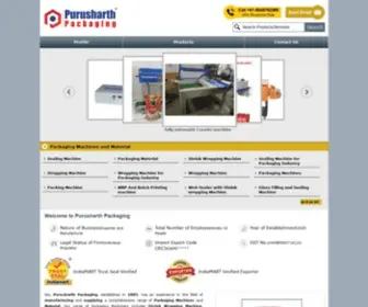 Shrinkwrappingmachine.co(Purusharth Packaging) Screenshot