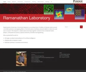 Shriram-Ramanathan.org(Purdue University) Screenshot