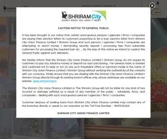 Shriramcity.in(Shriram City Union Finance) Screenshot