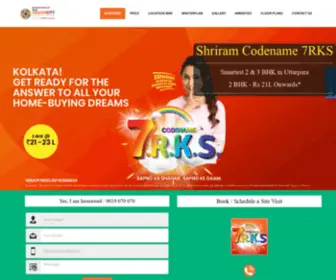 ShriramGrandcitykolkata.com(Shriram Properties) Screenshot