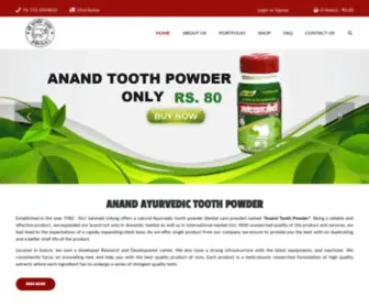 Shrisanmatiudhyog.com(Ayurvedic Tooth Powder) Screenshot