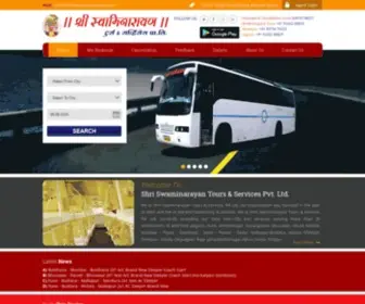 Shriswaminarayanbus.com(Shri Swaminarayan Travel) Screenshot