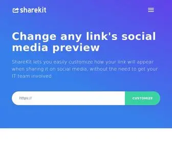 SHR.link(Easily edit a link's Facebook/Twitter preview) Screenshot