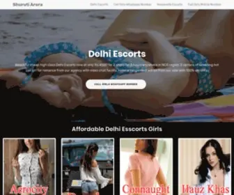 Shrutiarora.com(Independent escorts services in Delhi) Screenshot