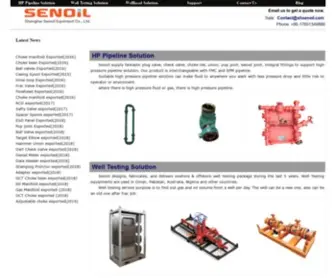 Shsenoil.com(Pipeline solution) Screenshot