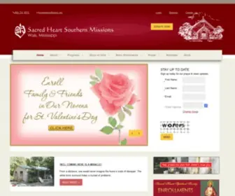 SHSM.org(Sacred Heart Southern Missions A voice of compassion for people in need) Screenshot