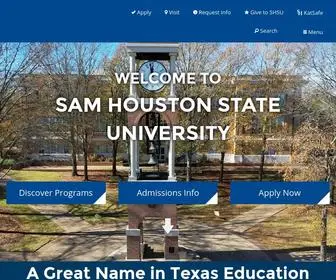 Shsu.edu(Sam Houston State University) Screenshot