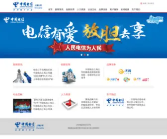 Shtel.com.cn(中国电信上海公司网站) Screenshot