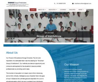 ShubhamGroupofinstitutions.com(The institution) Screenshot