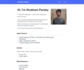 Shubhampandey.in(Shubham Pandey) Screenshot