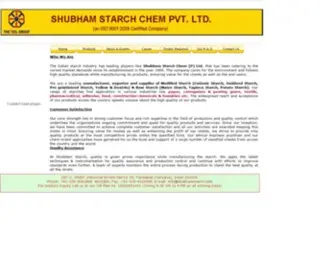 Shubhamstarch.com(Shubham starch chem (p) ltd) Screenshot