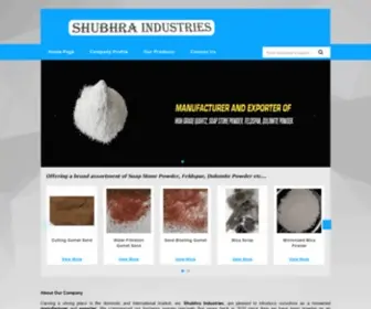 Shubhraindustries.in(Soap Stone Powder Manufacturer) Screenshot