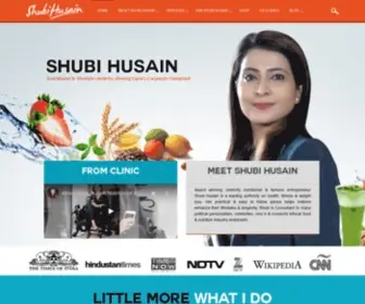 Shubihusain.com(Award winning celebrity nutritionist & entrepreneur Shubi Husain) Screenshot