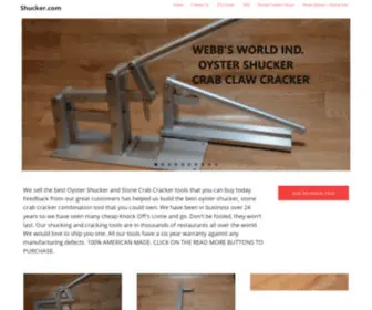 Shucker.com(Oyster Shucker and EZ Crab Cracker From Webb's World Industries) Screenshot