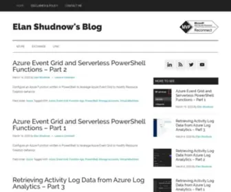 Shudnow.net(Elan Shudnow's Blog) Screenshot