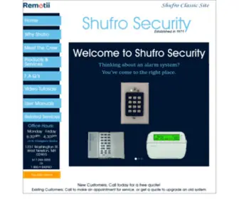 Shufro.com(Shufro Security) Screenshot