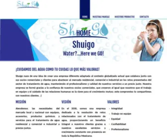 Shuigo.com.mx(Agua
Purificador
Suavizador
Purificación
Albercas) Screenshot