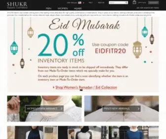 Shukronline.com(Islamic Clothing for Muslim Women and Men by SHUKR) Screenshot