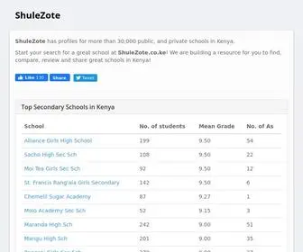 Shulezote.co.ke(Schools) Screenshot