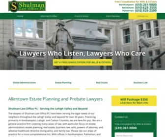 Shulmanlawoffice.com(Allentown Estate Planning and Probate Lawyer) Screenshot