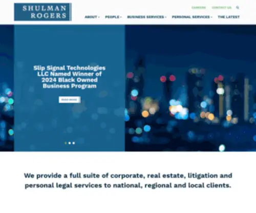Shulmanrogers.com(Law Firm) Screenshot