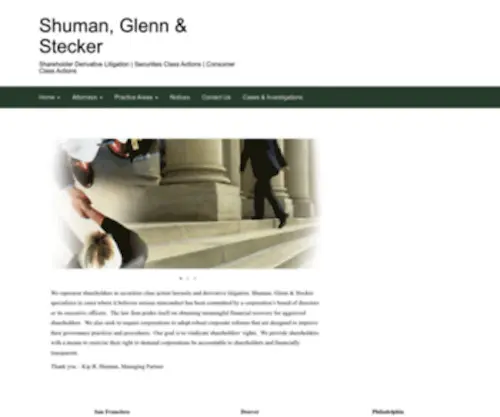 Shumanlawfirm.com(Shareholder Derivative Litigation) Screenshot