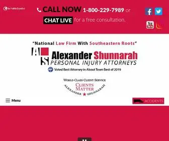 Shunnarah.com(Alabama Personal Injury Attorneys Alexander Shunnarah) Screenshot