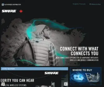 Shurecanada.com(Shure Canada) Screenshot