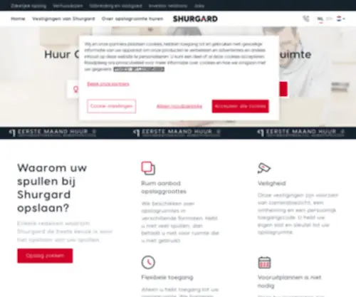 Shurgard.nl(Shurgard) Screenshot