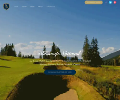 Shuswapnational.com(Shuswap National Golf Club in the Shuswap region of British Columbia) Screenshot