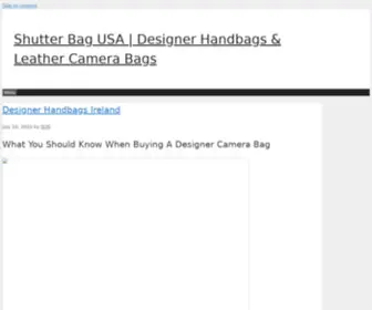 Shutterbagusa.com(Shutter Bag USA) Screenshot