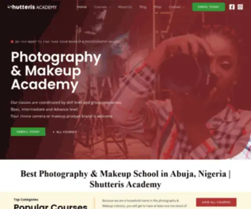 Shutterisacademy.com(Best Photography & Makeup School in Abuja) Screenshot