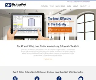 Shutterpro.com(The #1 Most Widely Used Shutter Manufacturing Software In The World) Screenshot