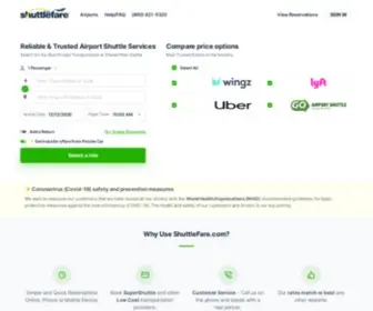 Shuttlefare.com(BEST Airport Shuttle Services) Screenshot