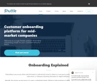 Shuttleon.com(Leading the Digital OnBoarding revolution with a quick) Screenshot