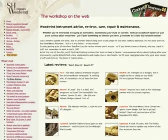 Shwoodwind.co.uk(Stephen Howard Woodwind. My online resource for sax repair) Screenshot