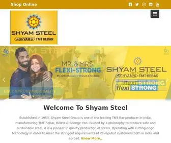 Shyamsteel.com(Best TMT Bar Manufacturer and Supplier in India) Screenshot