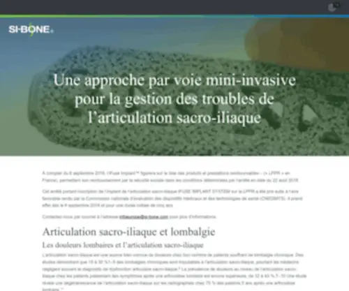 SI-Bone.fr(Dysfonction de l’articulation sacro) Screenshot