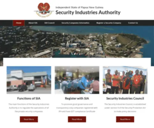 Sia.gov.pg(Independent State of Papua New Guinea) Screenshot