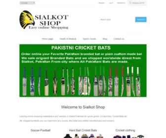 Sialkotshop.com(Online Sports marketplace store shop for Cricket Bats in Sialkot) Screenshot