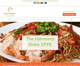 Siamdelight.com(Thai Restaurant) Screenshot