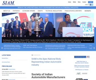 Siamindia.com(Society of Indian Automobile Manufacturers) Screenshot